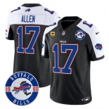 Men's Buffalo Bills #17 Josh Allen Black Alternate F.U.S.E. 4-Star C With Est. 1960 Patch Vapor Untouchable Limited Football Stitched Jersey