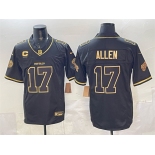 Men's Buffalo Bills #17 Josh Allen Black Gold 2025 F.U.S.E. “Rivalries” With 4-Star C Patch Vapor Limited Football Stitched Jersey Men's Buffalo Bills #17 Josh Allen Black Gold 2025 F.U.S.E. “Rivalries” With 4-Star C Patch Vapor Limited Football Stitched Jersey