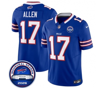 Men's Buffalo Bills #17 Josh Allen Blue F.U.S.E. 2026 Inaugural Season at Highmark Stadium Football Stitched Jersey