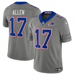 Men's Buffalo Bills #17 Josh Allen Gray F.U.S.E. 2026 Nickel City Vapor Football Stitched Jersey Men's Buffalo Bills #17 Josh Allen Gray F.U.S.E. 2026 Nickel City Vapor Football Stitched Jersey