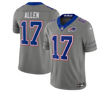 Men's Buffalo Bills #17 Josh Allen Gray F.U.S.E. 2026 Nickel City Vapor Football Stitched Jersey