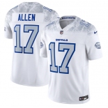 Men's Buffalo Bills #17 Josh Allen White 2025 F.U.S.E. “Rivalries” Vapor Limited Football Stitched Jersey