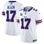 Men's Buffalo Bills #17 Josh Allen White 2026 F.U.S.E. With 4-Star C Patch Vapor Untouchable Limited Football Stitched Jersey Men's Buffalo Bills #17 Josh Allen White 2026 F.U.S.E. With 4-Star C Patch Vapor Untouchable Limited Football Stitched Jersey