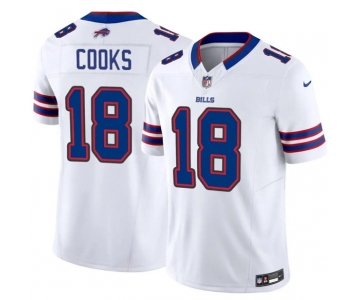 Men's Buffalo Bills #18 Brandin Cooks White 2025 F.U.S.E. Vapor Untouchable Limited Football Stitched Jersey