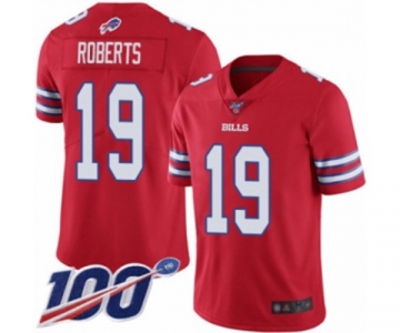 Men's Buffalo Bills #19 Andre Roberts Limited Red Rush Vapor Untouchable 100th Season Football Jersey
