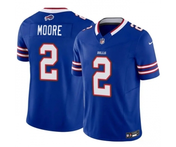 Men's Buffalo Bills #2 D.J. Moore Blue 2026 F.U.S.E. Vapor Untouchable Limited Stitched Football Jersey