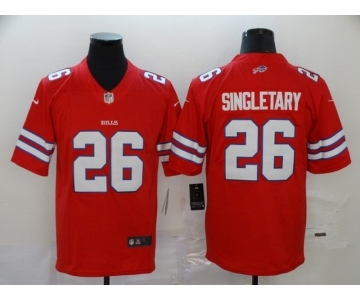 Men's Buffalo Bills #26 Devin Singletary Red Vapor Untouchable Limited Stitched NFL Jersey