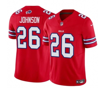 Men's Buffalo Bills #26 Ty Johnson Red 2024 F.U.S.E. Vapor Untouchable Limited Stitched Football Jersey