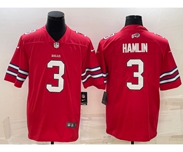 Men's Buffalo Bills #3 Damar Hamlin Red 2022 Vapor Untouchable Stitched NFL Nike Limited Jersey