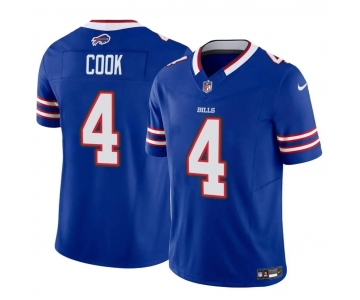 Men's Buffalo Bills #4 James Cook Blue 2023 F.U.S.E. Vapor Untouchable Limited Football Stitched Jersey