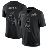 Men's Buffalo Bills #4 James Cook III Black 2026 F.U.S.E. Salute to Service Limited Stitched Football Jersey