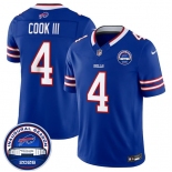 Men's Buffalo Bills #4 James Cook III Blue F.U.S.E. 2026 Inaugural Season at Highmark Stadium Football Stitched Jersey Men's Buffalo Bills #4 James Cook III Blue F.U.S.E. 2026 Inaugural Season at Highmark Stadium Football Stitched Jersey