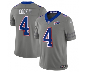 Men's Buffalo Bills #4 James Cook III Gray F.U.S.E. 2026 Nickel City Vapor Football Stitched Jersey