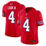 Men's Buffalo Bills #4 James Cook III Red 2025 F.U.S.E. Vapor Untouchable Limited Football Stitched Jersey
