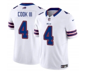Men's Buffalo Bills #4 James Cook III White 2025 F.U.S.E. Vapor Untouchable Limited Football Stitched Jersey