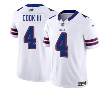 Men's Buffalo Bills #4 James Cook III White 2025 F.U.S.E. Vapor Untouchable Limited Football Stitched Jersey