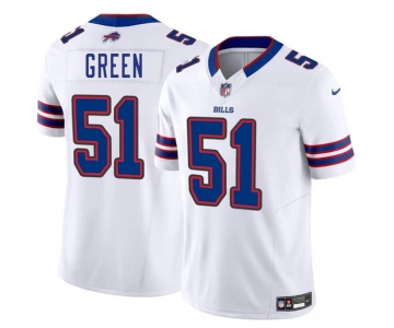 Men's Buffalo Bills #51 Kendrick Green White 2025 F.U.S.E. Vapor Untouchable Limited Football Stitched Jersey