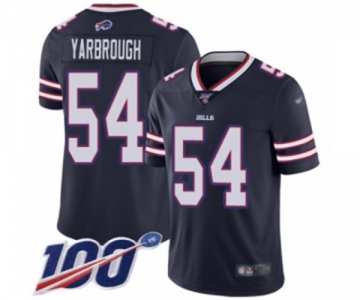Men's Buffalo Bills #54 Eddie Yarbrough Limited Navy Blue Inverted Legend 100th Season Football Jersey