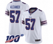 Men's Buffalo Bills #57 Lorenzo Alexander White Vapor Untouchable Limited Player 100th Season Football Jersey