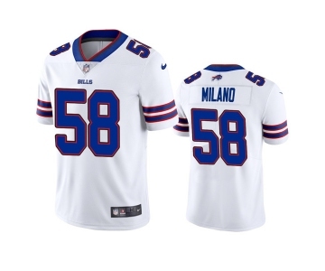 Men's Buffalo Bills #58 Matt Milano 2022 White Vapor Untouchable Limited Stitched Jersey