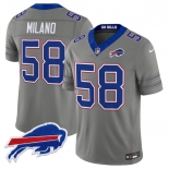 Men's Buffalo Bills #58 Matt Milano Gray F.U.S.E. 2026 Nickel City Vapor Football Stitched Jersey Men's Buffalo Bills #58 Matt Milano Gray F.U.S.E. 2026 Nickel City Vapor Football Stitched Jersey