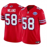Men's Buffalo Bills #58 Matt Milano Red 2025 F.U.S.E. With Farewell Patch Vapor Untouchable Limited Football Stitched Jersey