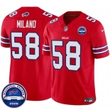 Men's Buffalo Bills #58 Matt Milano Red F.U.S.E. 2026 Inaugural Season at Highmark Stadium Football Stitched Jersey Men's Buffalo Bills #58 Matt Milano Red F.U.S.E. 2026 Inaugural Season at Highmark Stadium Football Stitched Jersey