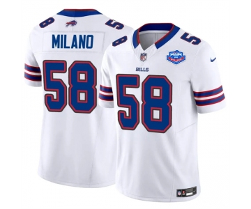 Men's Buffalo Bills #58 Matt Milano White 2025 F.U.S.E. With Farewell Patch Vapor Untouchable Limited Football Stitched Jersey