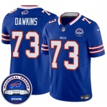 Men's Buffalo Bills #73 Dion Dawkins Blue F.U.S.E. 2026 Inaugural Season at Highmark Stadium Football Stitched Jersey Men's Buffalo Bills #73 Dion Dawkins Blue F.U.S.E. 2026 Inaugural Season at Highmark Stadium Football Stitched Jersey