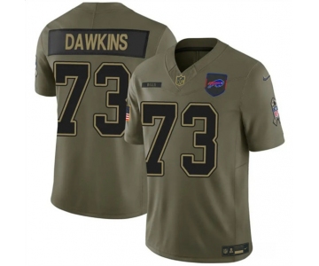 Men's Buffalo Bills #73 Dion Dawkins Olive 2025 F.U.S.E. Salute to Service Limited Football Stitched Jersey