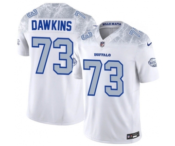 Men's Buffalo Bills #73 Dion Dawkins White 2025 F.U.S.E. “Rivalries” Vapor Limited Football Stitched Jersey