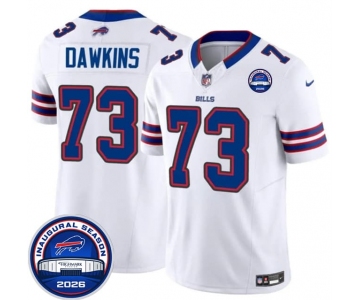 Men's Buffalo Bills #73 Dion Dawkins White F.U.S.E. 2026 Inaugural Season at Highmark Stadium Football Stitched Jersey