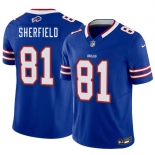 Men's Buffalo Bills #81 Trent Sherfield Blue 2026 Draft F.U.S.E. Vapor Untouchable Limited Football Stitched Jersey Men's Buffalo Bills #81 Trent Sherfield Blue 2026 Draft F.U.S.E. Vapor Untouchable Limited Football Stitched Jersey