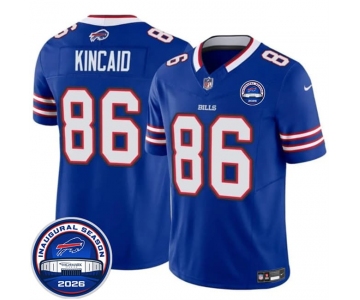 Men's Buffalo Bills #86 Dalton Kincaid Blue F.U.S.E. 2026 Inaugural Season at Highmark Stadium Football Stitched Jersey