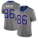 Men's Buffalo Bills #86 Dalton Kincaid Gray F.U.S.E. 2026 Nickel City Vapor Football Stitched Jersey Men's Buffalo Bills #86 Dalton Kincaid Gray F.U.S.E. 2026 Nickel City Vapor Football Stitched Jersey