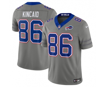 Men's Buffalo Bills #86 Dalton Kincaid Gray F.U.S.E. 2026 Nickel City Vapor Football Stitched Jersey