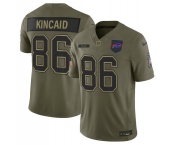 Men's Buffalo Bills #86 Dalton Kincaid Olive 2025 Salute to Service Limited Football Stitched Jersey