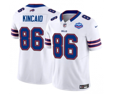 Men's Buffalo Bills #86 Dalton Kincaid White 2025 F.U.S.E. With Farewell Patch Vapor Untouchable Limited Football Stitched Jersey