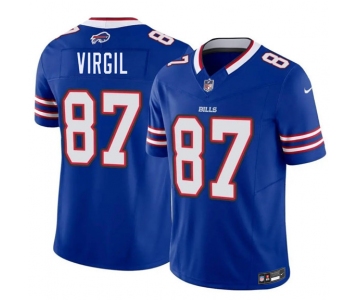 Men's Buffalo Bills #87 Jalen Virgil Blue 2026 Draft F.U.S.E. Vapor Untouchable Limited Football Stitched Jersey