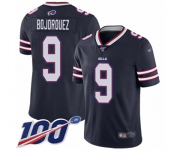 Men's Buffalo Bills #9 Corey Bojorquez Limited Navy Blue Inverted Legend 100th Season Football Jersey