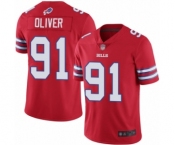 Men's Buffalo Bills #91 Ed Oliver Limited Red Rush Vapor Untouchable Football Jersey