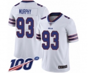 Men's Buffalo Bills #93 Trent Murphy White Vapor Untouchable Limited Player 100th Season Football Jersey