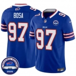 Men's Buffalo Bills #97 Joey Bosa Blue F.U.S.E. 2026 Inaugural Season at Highmark Stadium Football Stitched Jersey Men's Buffalo Bills #97 Joey Bosa Blue F.U.S.E. 2026 Inaugural Season at Highmark Stadium Football Stitched Jersey