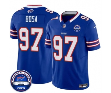 Men's Buffalo Bills #97 Joey Bosa Blue F.U.S.E. 2026 Inaugural Season at Highmark Stadium Football Stitched Jersey
