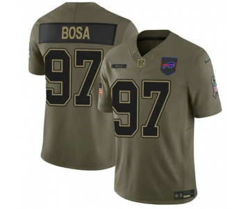 Men's Buffalo Bills #97 Joey Bosa Olive 2025 F.U.S.E. Salute to Service Limited Football Stitched Jersey