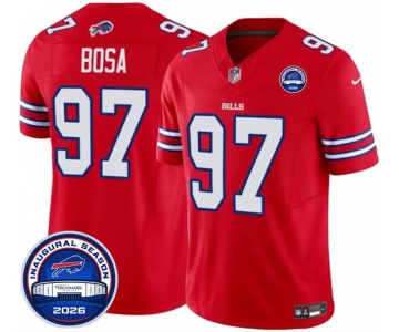Men's Buffalo Bills #97 Joey Bosa Red F.U.S.E. 2026 Inaugural Season at Highmark Stadium Football Stitched Jersey