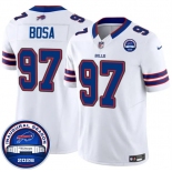 Men's Buffalo Bills #97 Joey Bosa White F.U.S.E. 2026 Inaugural Season at Highmark Stadium Football Stitched Jersey Men's Buffalo Bills #97 Joey Bosa White F.U.S.E. 2026 Inaugural Season at Highmark Stadium Football Stitched Jersey