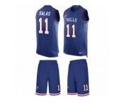 Men's Nike Buffalo Bills #11 Greg Salas Limited Royal Blue Tank Top Suit NFL Jersey