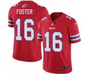 Men's Nike Buffalo Bills #16 Robert Foster Limited Red Rush Vapor Untouchable NFL Jersey