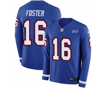 Men's Nike Buffalo Bills #16 Robert Foster Limited Royal Blue Therma Long Sleeve NFL Jersey